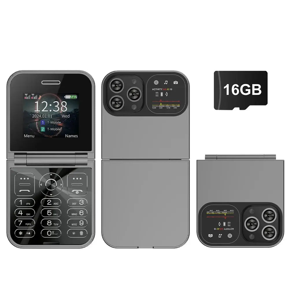 SERVO Classic Small Flip Mobile Phone 2G Dual SIM Card ryshop